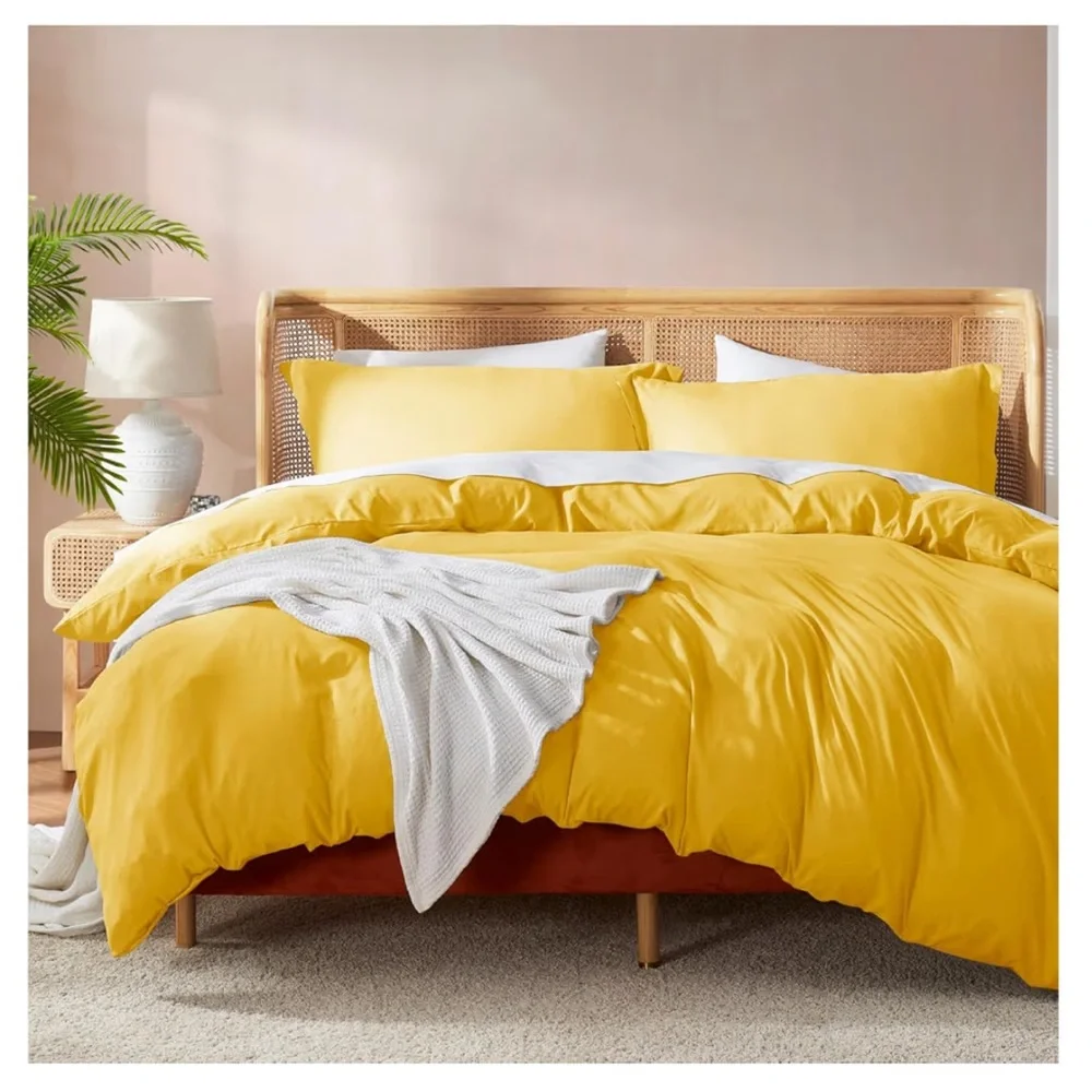 Neatl Vibrant Yellow Twin Duvet Cover
